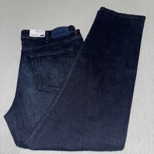 Chaps Abyss(Dark Blue) Slim Straight Denim Jeans Size 36 x 32 NWT